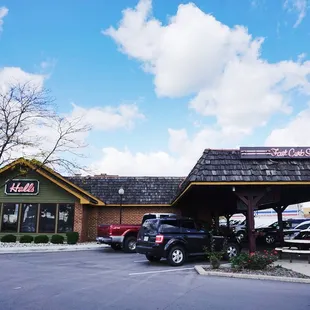 the front of the restaurant