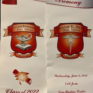 two school crests
