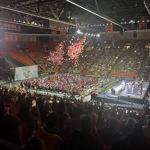 a large crowd of people in a stadium