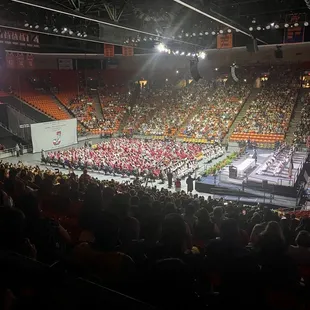 a crowd of people in a stadium