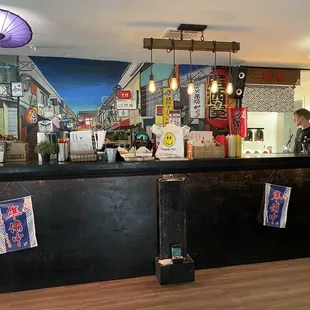 a man standing at the counter