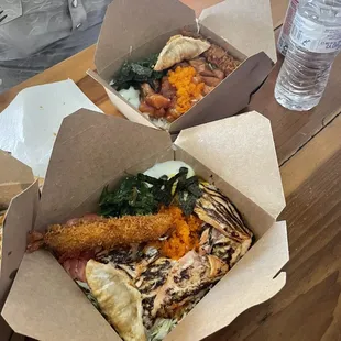 Salmon torched and fresh salmon dish