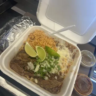 Birria plate. Comes with side of 5 tortillas. Very filling!