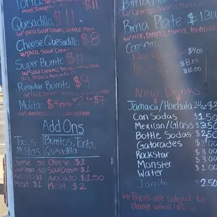 Updated menu as of 9/13/22