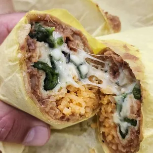 Chile Relleno Burrito with Rice