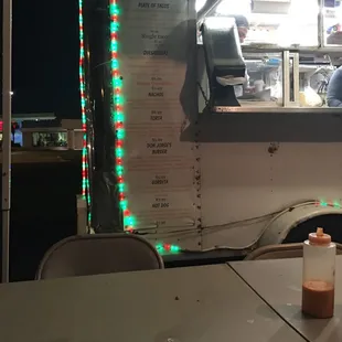 a food truck at night
