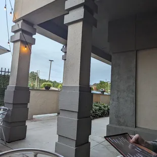 The patio.