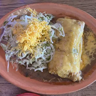 Al a carte green corn tamale and bean tostada