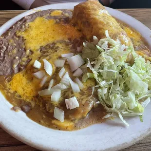 Green Corn Tamale and chili Cheese Relleno  Alacarte with a side of beans