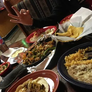 Sizzling fajitas! To die for