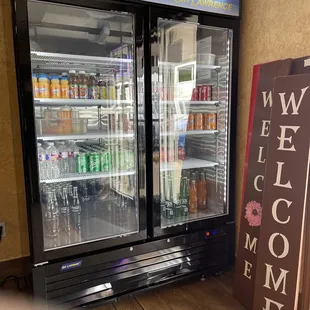 Drinks freezer in the entrance area