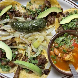 Taquitos order with meat option of tripitas