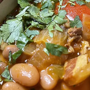 Charro beans came with taquitos; happy not to get rice