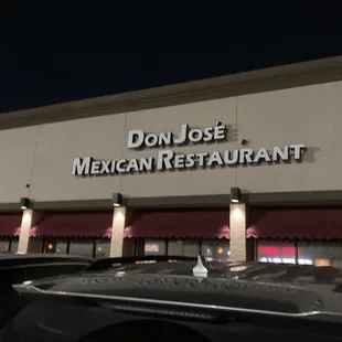 Storefront at night