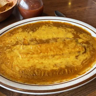 a plate of enchilada