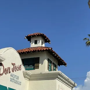 the front of the building