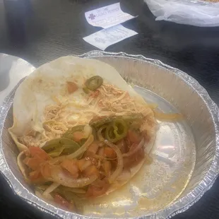 It took don Jose three times on the phone and one in person to get my order WRONG!!! This is basically what a $7 Taco looks like