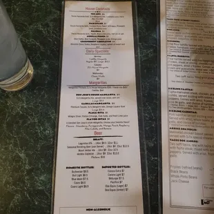 Drink Menu