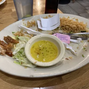 Whats left of my shrimp acaputo plate.....strongly recommend