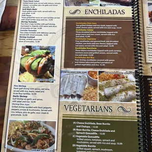 a menu for a restaurant