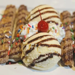 Churros and Ice cream