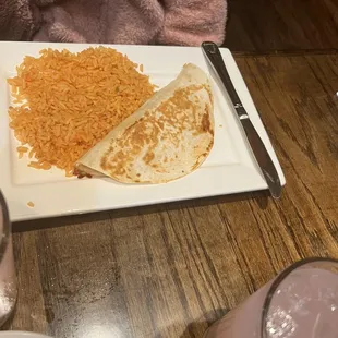 4. Kids Quesadilla with Rice