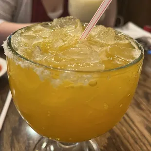 On the rocks mango margarita