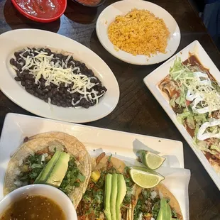 Tacos Al Pastor Specialty and Enchiladas Supremas