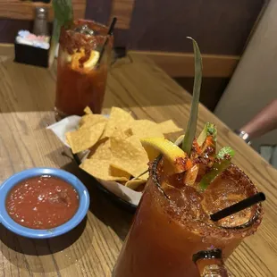 Chips &amp; salsa drinks are Michilada