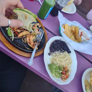 Chicken fajitas were great