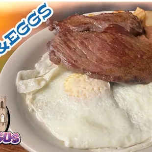 Steak and eggs