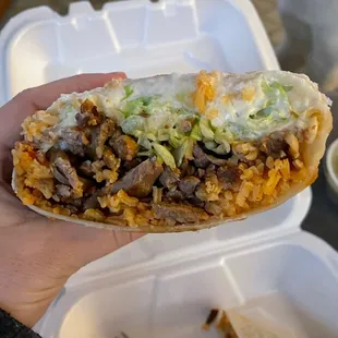 Steak burrito