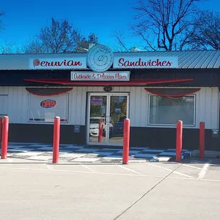 the front of the restaurant