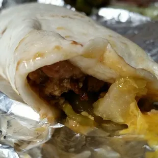 Combination burrito, with green!
