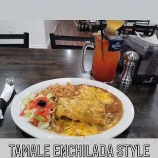 Tamale Enchilada Style