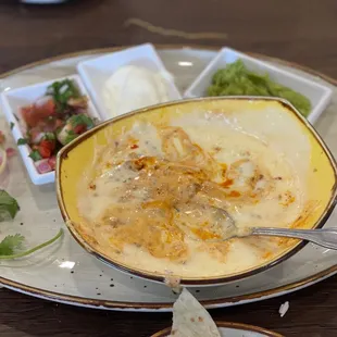 Queso fundido.