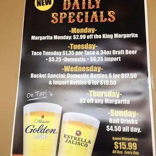 Daily Specials!