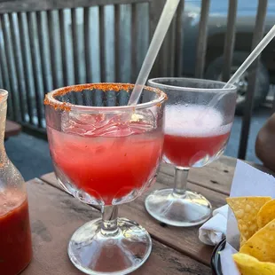 Strawberry margaritas