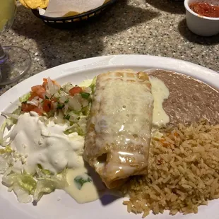 Chicken Chimichanga Dinner