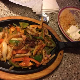 Veggie fajitas
