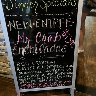 The Mr. Crab Enchiladas were crab-tacular!