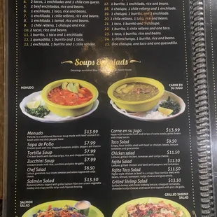 Huge menu selection