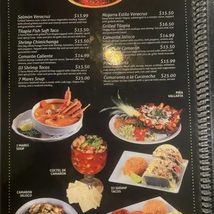 Huge menu selection