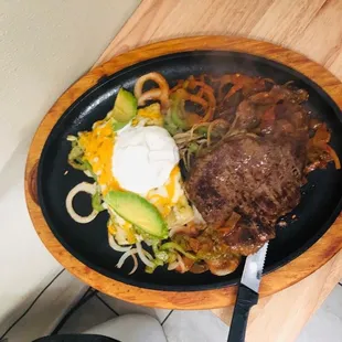 a plate of food on a table