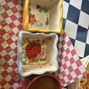 The cute glass containers that the rice and beans were in!