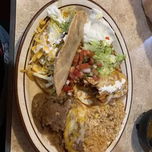 Taco and tamale combo