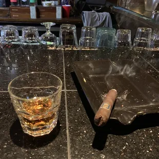 Whiskey &amp; an UNDERCROWN cigar