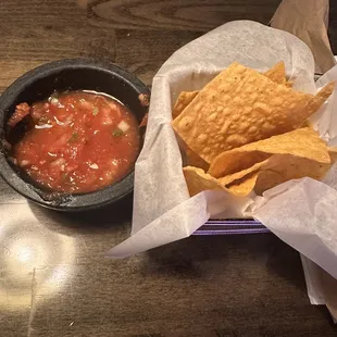 Chips with fresh salsa