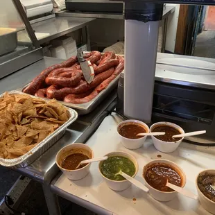 Fresh chips to salsa sample