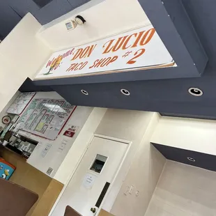 Inside the store.